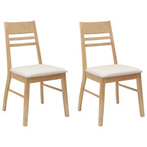 vidaXL Chaises de salle à manger 2 Pièces Naturel 43 x 54 x 89 cm