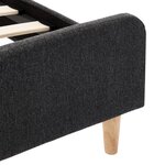 vidaXL Cadre de lit Gris foncé Jute 160 x 200 cm