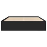 vidaXL Cadre de lit sans matelas noir 150x200 cm bois d'ingénierie