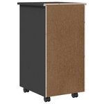 vidaXL Armoire roulante avec tiroirs MOSS gris bois de pin solide