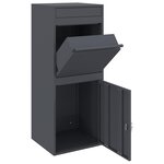 vidaXL Boîte de dépôt de colis Anthracite 41 x 38 x 103 cm Acier