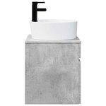 vidaXL Meuble de lavabo mural Gris béton 49 x 44 5 x 65 cm