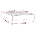 vidaXL Cadre de lit sans matelas gris foncé 137x190 cm velours