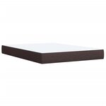 vidaXL Sommier à lattes de lit avec matelas Marron foncé 140x200 cm