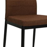 vidaXL Chaises à manger lot de 2 marron tissu