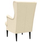 vidaXL Fauteuil Crème Tissu