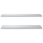 vidaXL Étagères murales 2 Pièces 100x40x3 cm argenté acier inoxydable
