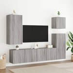 vidaXL Meubles TV muraux 2 Pièces sonoma gris 80x30x41 cm
