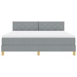 vidaXL Lit à sommier avec matelas Gris clair 180x200 cm Tissu
