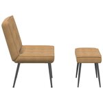vidaXL Chaise de relaxation avec tabouret Marron Velours