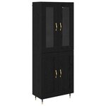 vidaXL Haut Armoire 2 Pièces Chêne noir Bois d'ingénierie