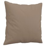 vidaXL Canapé 3 places avec oreillers cappuccino 180 cm similicuir