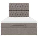 VidaXL Cadre de lit ottoman avec matelas taupe 120x190 cm tissu