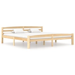 vidaXL Cadre de lit Blanc Bois de pin massif 200x200 cm