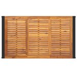 Ensemble de Salle à Manger de Jardin vidaXL 5 Pièces Gris Poly Rattan Acacia