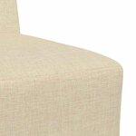 vidaXL Canapé modulaire sans accoudoirs Crème 55 cm Tissu