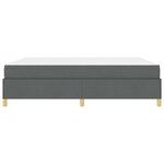 vidaXL Cadre de lit avec matelas Gris foncé 180 x 200 cm tissu