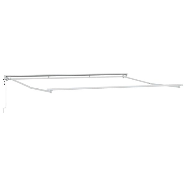 vidaXL Cadre de store rétractable électrique Blanc 4 5 × 3 m Acier