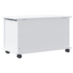 vidaXL Coffre de rangement et roulettes ALTA blanc bois massif de pin