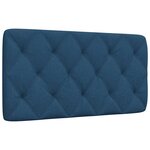 vidaXL Coussin de tête de lit bleu 100 cm tissu