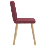 vidaXL Chaises à manger lot de 6 rouge bordeaux tissu