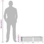 vidaXL Lit surélevé 80x40x23 cm Polypropylène