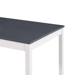 vidaXL Table à manger Blanc et gris 180x90x73 cm Bois de pin