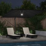 vidaXL Parasol Roma Noir 286 x 285 x 270 cm Aluminium et polyester