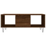 vidaXL Table basse Chêne marron 90x50x36 5 cm Bois d'ingénierie