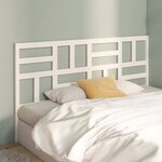 vidaXL Tête de lit Blanc 186x4x104 cm Bois massif de pin
