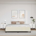 vidaXL Lit avec matelas Crème 180 x 200 cm Faux cuir