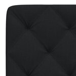vidaXL Coussin de tête de lit noir 120 cm tissu