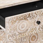 vidaXL Armoire de lit Blanc 50 x 33 x 60 cm Bois de mangue massif