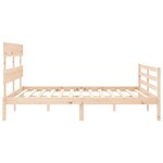 vidaXL Cadre de lit avec tête de lit 160x200 cm bois massif
