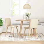 vidaXL Chaises à manger lot de 2 crème tissu