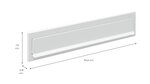 Entrée de boîte aux lettres en acier pour porte  mur  C-613  33 5 x 3 cm  Blanc