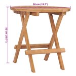 vidaXL Ensemble à manger d'extérieur pliable avec coussin 3 Pièces Teck