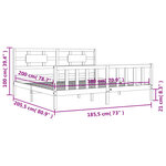 vidaXL Cadre de lit sans matelas blanc bois massif de pin