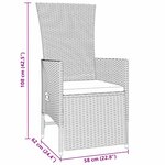 vidaXL Ensemble de salle à manger pour jardin 7 Pièces Beige polyrotin