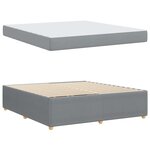 vidaXL Cadre de lit avec matelas Gris clair 180 x 200 cm tissu