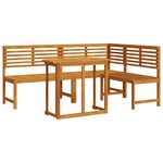 vidaXL Ensemble de banc de jardin 3 Pièces Marron Bois d'acacia massif