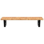 vidaXL Étagère de vasque murale acier et bois de chêne massif