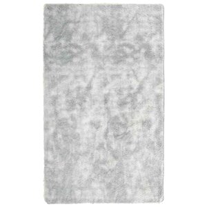 vidaXL Tapis Shaggy à poils longs NAVARRA gris argenté 60x100 cm