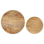 vidaXL Ensemble de table basse 2 Pièces bois de manguier massif et acier