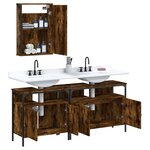 vidaXL Ensemble de meubles de salle de bain 3 Pièces Chêne fumé