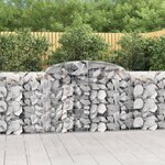 vidaXL Paniers à gabions arqués 6 Pièces 300x50x100/120 cm fer galvanisé