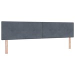 vidaXL Lit à ressorts avec matelas Gris foncé 200 x 200 cm Velours