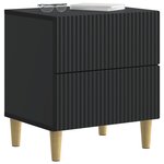vidaXL Cabinet de chevet avec tiroir 2 Pièces Noir 43 x 34 5 x 48 cm