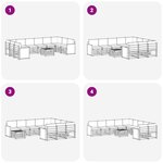 vidaXL Ensemble de canapés d'extérieur 8 pc Naturel et Anthracite