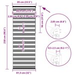 vidaXL Store zèbre blanc 85x230 cm largeur du tissu 80 9 cm polyester